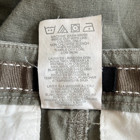 Capri Pants by Lee Size 4 High Waist Ribbon Tie Back Zip Pockets Linen Cotton - Picture 6 of 6